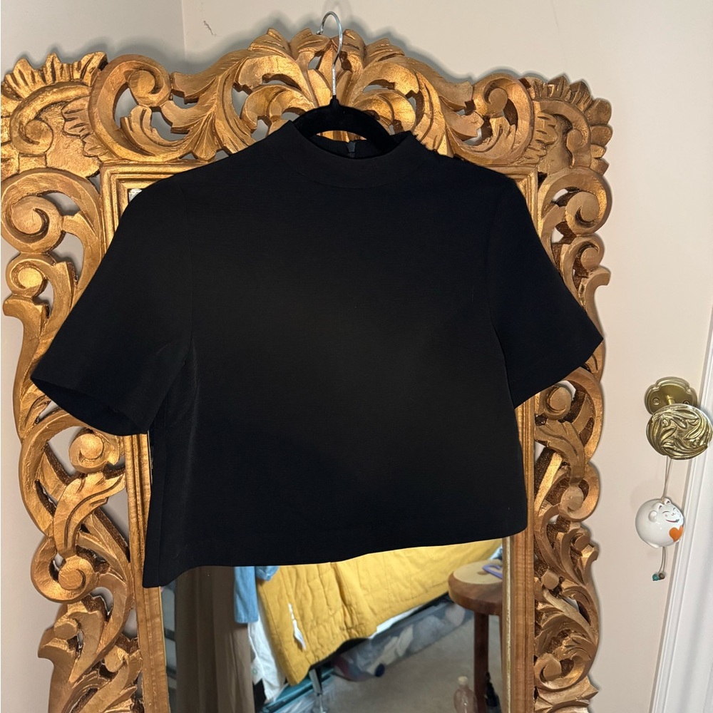 OAK + FORT Black Crop Top